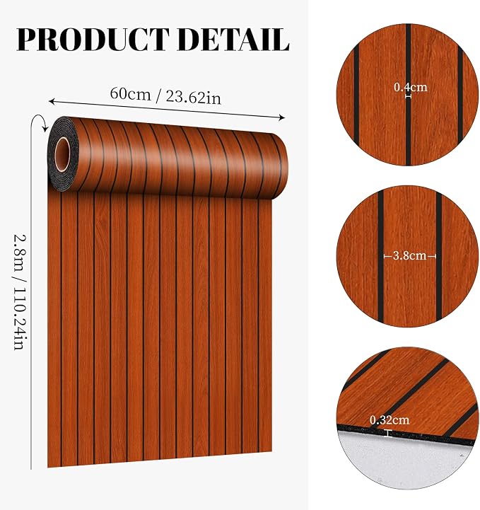 3D Brown Wood Wall Panels Acoustic Slat Wall Paneling 23.62" x 110.24" | Peel and Stick Wood Panels Self Adhesive Flexible Soundproof Wooden Slats for Bedroom Living Room Workshop Wall Decor - Image 8
