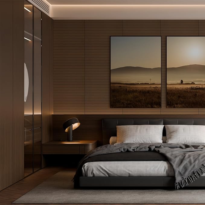 WADILE Peel and Stick Wood Slat Wall Panels 12x24in PVC 20 Pack | Decorative wall panels, self adhesive, living room, bedroom, accent wall, not real wood - Image 7