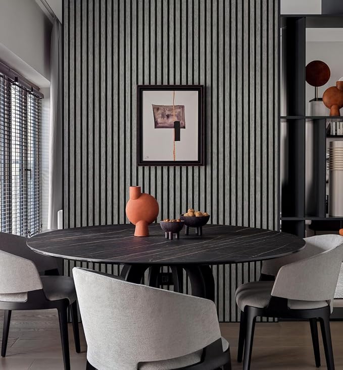 myforHD Wallpaper Peel and Stick Wood Grating Stripe Self-Adhesive Wallpaper Faux Wood Contact Paper Wood Slats Self Adhesive Wall Paper PVC Vinyl Film Removable Waterproof (Wood D, 17.3" x 393") - Image 2