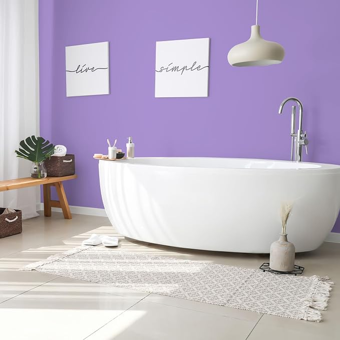 Purple Peel and Stick Wallpaper Solid Purple Contact Paper A Set of 23.6"x472" Matte Self Adhesive Waterproof Vinyl Roll for Wall Coverings,Cabinets,Countertops,Bedroom,Kitchen - Image 9