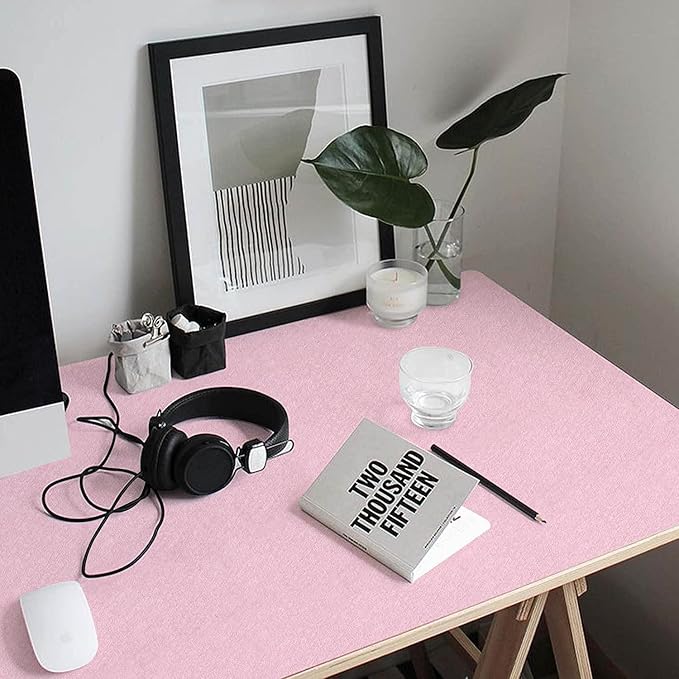 Pink Wallpaper Embossed Silk Self Adhesive Peel and Stick Contact Paper | 15.7" X 196.8" Removable Waterproof Bathroom Home Decorative Vinyl Wrap Film Cabinet Furniture Countertop Shelf Paper - Image 5