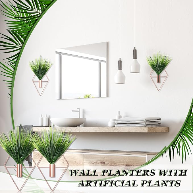Canlierr 4 Pcs Wall Decor Hanging Planters, Aquatic Plant, Rose Gold - Image 5