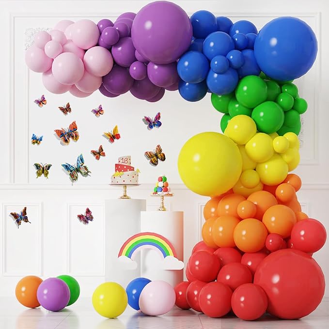 SAOROPEB 3D Butterfly Wall Decor, 24 Pcs Kaleidoscope Butterfly Decorations | Double Layer for Party Decorations Locker Decor Refrigerator Decal, Reusable - Image 2