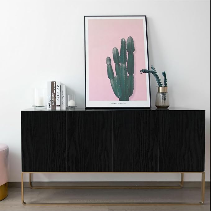 Vinjiasin Peel and Stick Wallpaper Black Wallpaper Black Wood Contact Paper Self Adhesive Removable Wood Wall Paper Waterproof Vinyl for Countertop Cabinet Desk Furniture Decorative 15.7" x 393.7" - Image 6