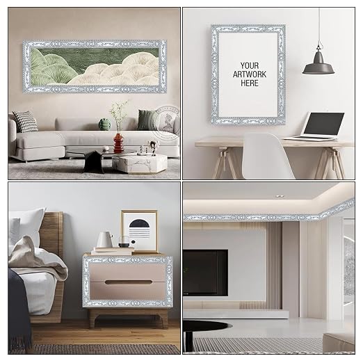 Flexible Wall Trim, Self Adhesive Peel and Stick Molding, Cabinet Border, Mirror Frame Trim (Silver) - Image 6
