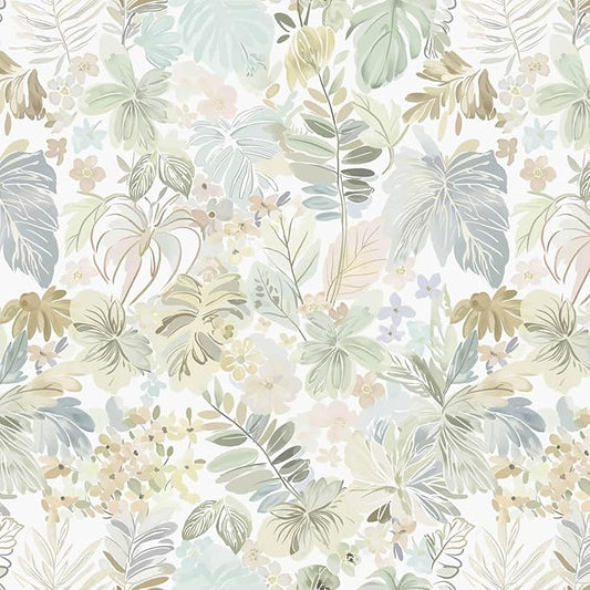 Heroad Boho Peel and Stick Wallpaper Tropical Wall Paper Botanical Floral Contact Paper 17.3''X393'' Removable Self Adhesive Wallpaper for Bathroom Kitchen Cabinet Waterproof Thicken Decor Vinyl Roll by HeroadBrand