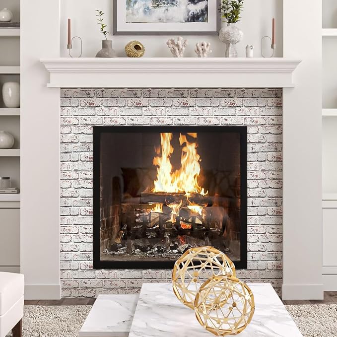 COMSTICKC 3D Faux Brick Wall Panels Peel and Stick, 10 Pcs 11.8" x 11.8" | Whitewash, Not Real Brick, Small Size, Ultra-Light PVC Sticker, Fake Brick Decorative Tiles for DIY Decor, Cover 9.7 sq ft - Image 9