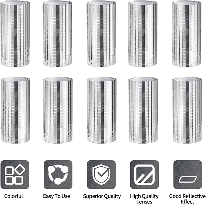 Vehipa 8000 PCS 7.5 x 7.5 mm Disco Mirror Tiles Silver - Image 6