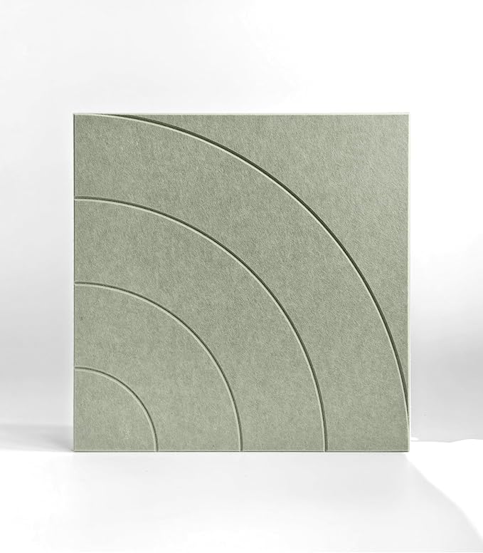 21.65" Large Square Acoustic Panels 4-Pack - Sound Absorbing Wall Panels, Noise Reducing Soundproof Decorative Felt Tiles for Home Office, Studio, Living Room - Sage - Image 4