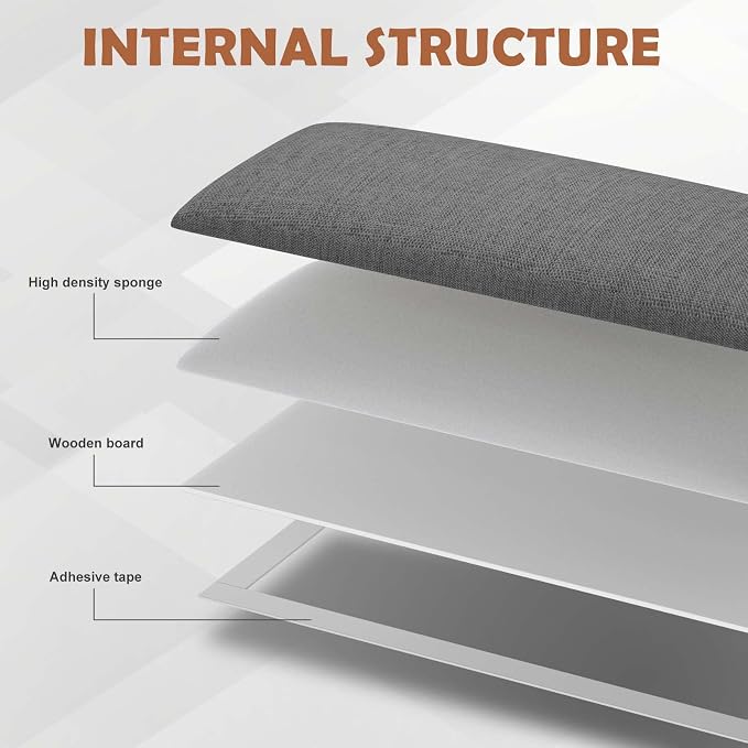 IFNOW Wall Mounted Headboard, Peel and Stick Panels, Dark Grey, Queen | 3D Soundproof Acoustic Padding, Reusable and Removable, Tufted fabric Bed Headboard, for bedroom (9 Panels, 10" x 24") - Image 2