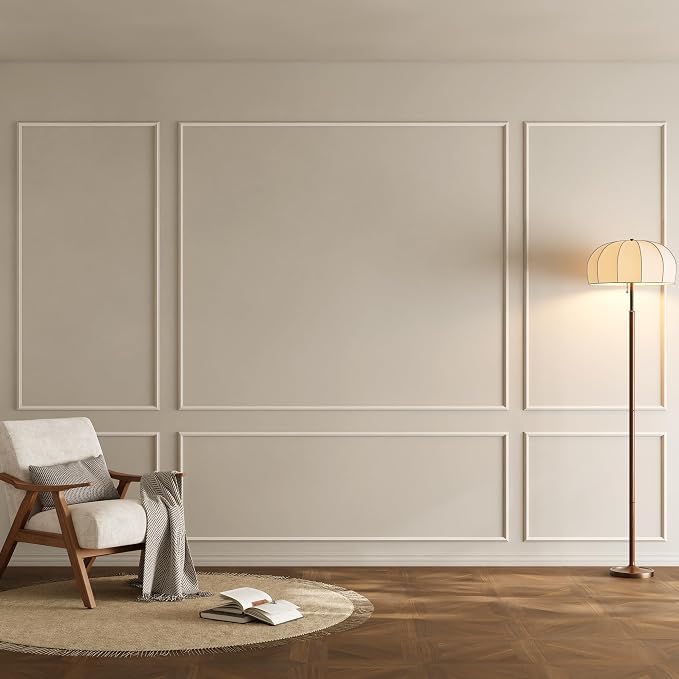 INMOZATA Pre-Cut Peel and Stick Wall Molding Wainscoting Panels 87"x134" | Strong Adhesive, Paintable, Large Area, Easy to Install, Ideal for Interior Wall Decor Living Room Bedroom Hallway - Image 9