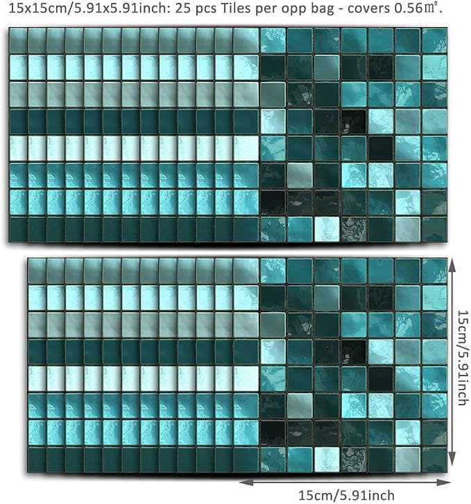 Alwayspon Peel and Stick Tile Decal, Water-Proof Backsplash Wall Sticker for Kitchen, Bathroom, 6x6inch - Image 6