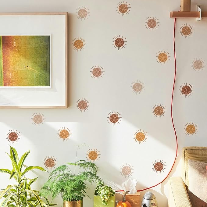 Boho Wall Stickers Girls Bedroom Removable Wall Decals Nursery Kids Room Decor Vinyl Murals DIY Cute Decorations 6 Sheets - Image 3