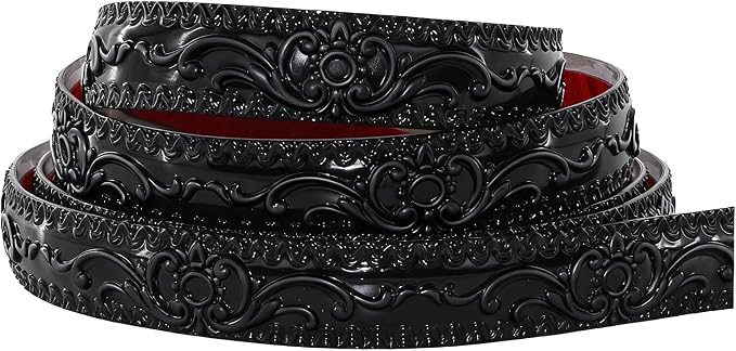 NeatiEase Flexible Molding Trim Wall Trim Self Adhesive, 16.4 Feet Peel and Stick Mirror Frame Border, Waterproof Bathroom Decor, Home Decor (Black) - Image 2