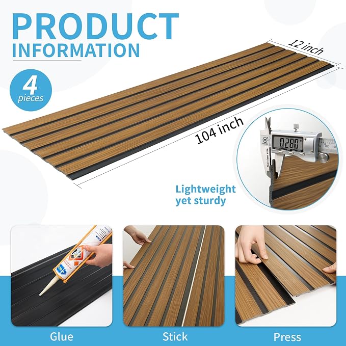 Art3d Six-Grid Design Slim Slat Wall Panel, 104 x 12 Inch, 4-Pack, Rosewood | Lightweight, Wainscoting, Waterproof, Easy to Clean, Sturdy, Glue on, Elegant Style, for Bedroom, Office, Home Improvement - Image 6