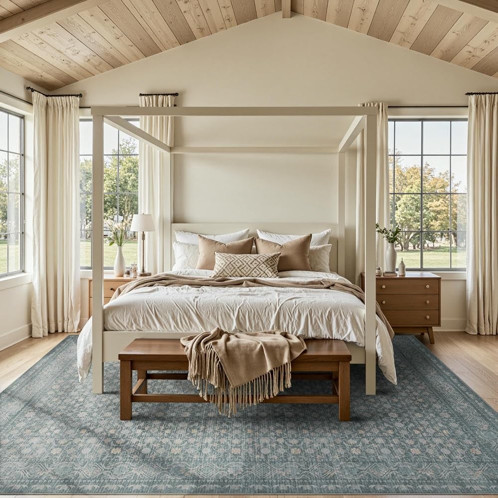 Rugxara 8x10 Area Rugs,Large Rugs for Living Room(Blue) - Image 3