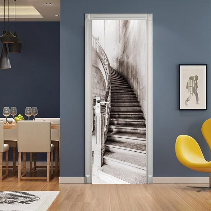 TUOKING Door Sticker,Peel and Stick Removable Vinyl Door Decals | Wallpaper Waterproof Self-Adhesive Mural for Home Decor,Wall Covers Poster,30.3" W x 78.7" L, Set of 2 Sheets - Image 6