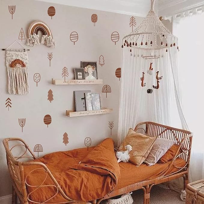 Boho Wall Stickers Girls Bedroom Removable Wall Decals Nursery Kids Room Decor Vinyl Murals DIY Cute Decorations 6 Sheets - Image 6