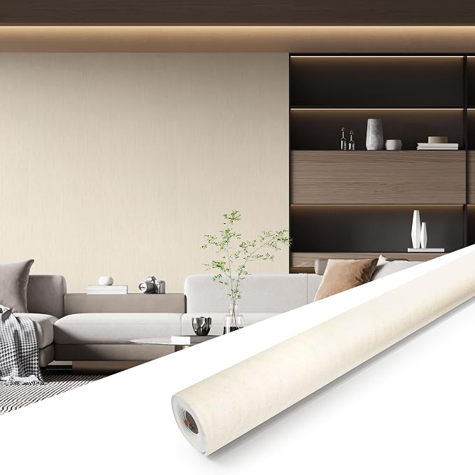 Travertine-Look Peel and Stick Waterproof Wall Paneling, 118" x 47" Travertino Beige Matte Finish Self-Adhesive Backsplash Tile, Vinyl Wall Panel for Kitchen Bathroom Wall Decor, Covers 38.75 Sq. Ft. by premiumqualitypeelandsticktile