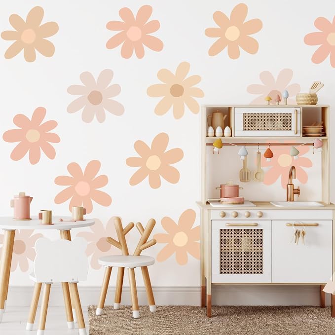 TaoBary 12 Sheet Large Daisy Wall Sticker Decal Boho Flower Wall Decal | Big Flower Wall Sticker, Floral Decal, Daisy Bedroom Room Decor, Removable Peel and Stick, Nursery Home Wall Decor - Image 4