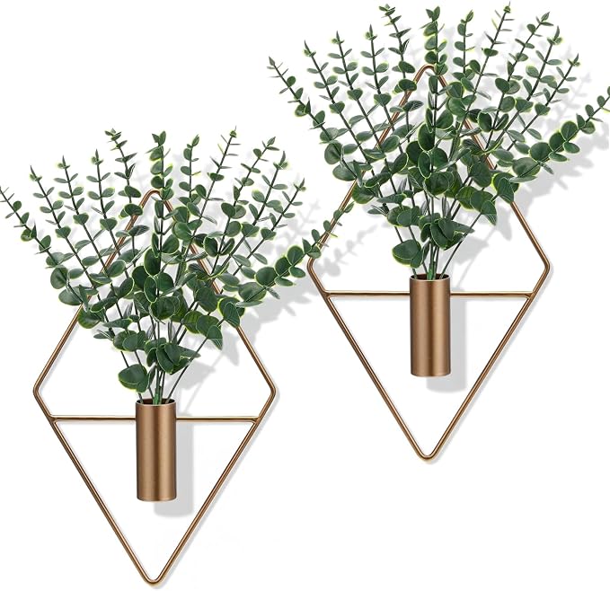 Canlierr 4 Pcs Wall Decor Hanging Planters, Eucalyptus, Antique Bronze by Canlierr