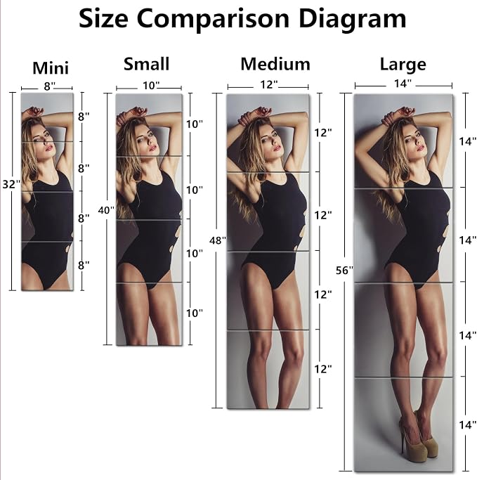 Shatterproof Full Length Mirror Tiles for Wall,Body Mirror for Kids,4Pcs 13.5"x13.5",Frameless Plexiglass Acrylic Plastic,Unbreakable Acrylic Non Glass Self Adhesive Wall Mounted for Home,Bathroom - Image 2