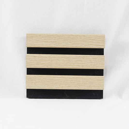 Wood Slat Acoustic Panels, 4.7"x5.9" 3D Wall Panel, Interior Wall Decor Noise Cancelling, 3D Fluted Sound Absorbing Panel for Office,Home,Theater,Studio (White Oak Sample) by TREKATLAUTO