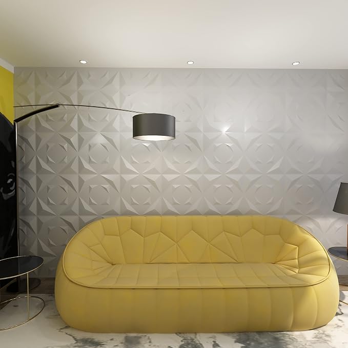 Art3d Decorative 3D Panels Textured Wall Design Board, White, 12 Tiles 32 Sq Ft - Image 6