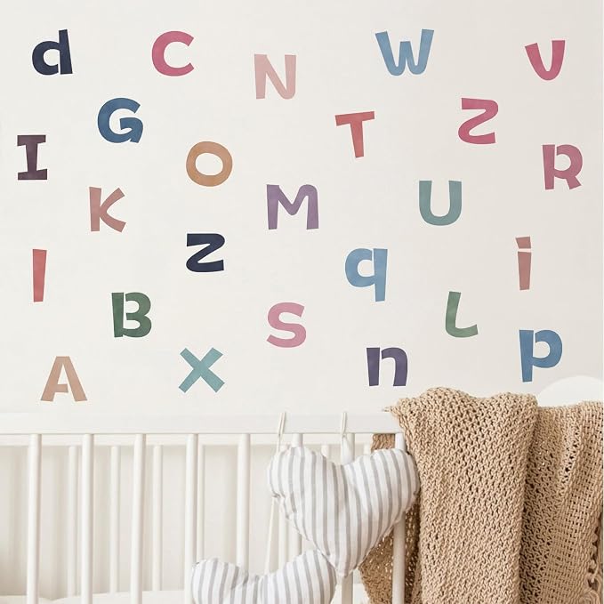 Large Alphabet Stickers, Peel and Stick Colorful Letters Wall Decals, Multicolor Early Learning Decor for Bulletin Board Classroom Window Door Mailbox Home Decor - Image 6