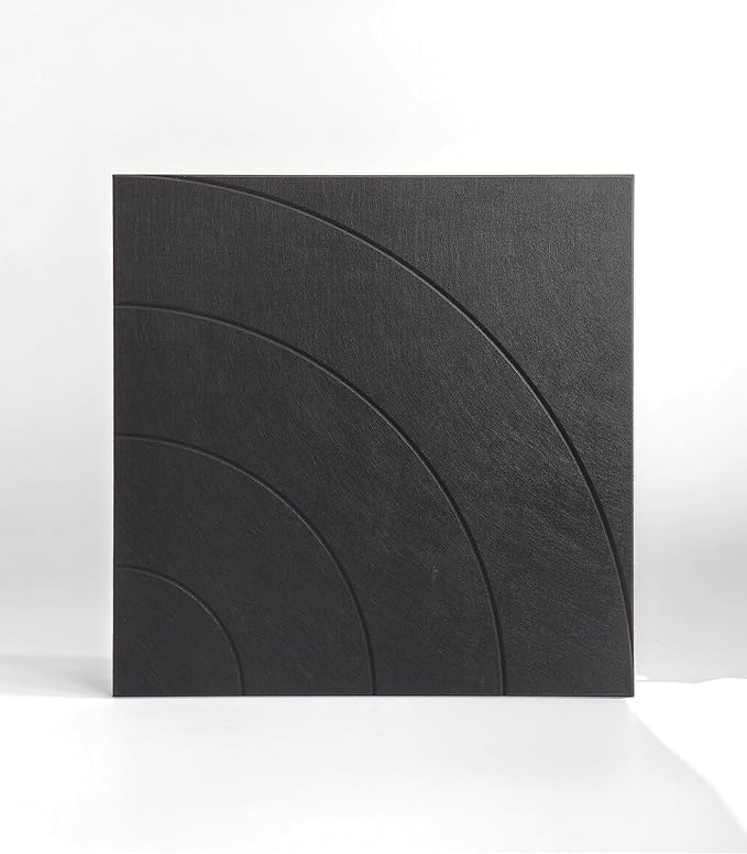 21.65" Large Square Acoustic Panels 4-Pack - Sound Absorbing Wall Panels, Noise Reducing Soundproof Decorative Felt Tiles for Home Office, Studio, Living Room - Black - Image 2
