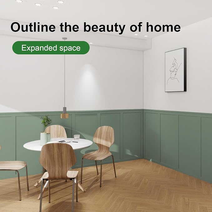 Premade Board and Batten Wainscoting Kit, Paintable MDF Accent Wall Panels with Molding Trim, DIY Wall Paneling Kit for Bedroom, Living Room, Hallway, Entryway, Covers 189 x 54 in(70.8 Sq.Ft.) - Image 3