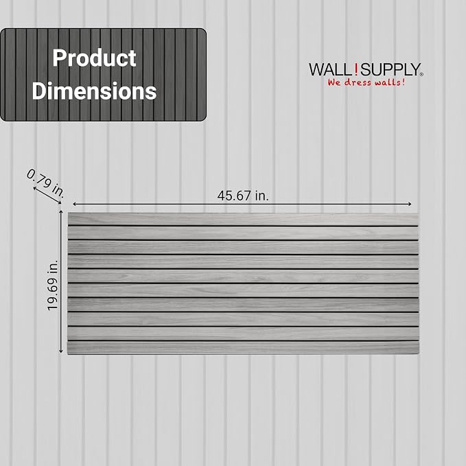 Wall!Supply Ultralight Linari Modern Grey EPS Foam Faux Wood 3D Wall Panels - Home Decor Wallpaper Alterantive for Living Room, Bedroom, and Office -Easy Installation DIY Room Decor-4 Pack 24.96 Sq Ft | Lightweight EPS Foam, Wallpaper Alternative, Easy... - Image 4