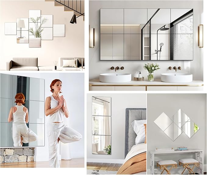 8 x 8'' x 1Pcs Glass Square Mirror Sheets for Wall Decor, 2mm Thick - Image 6