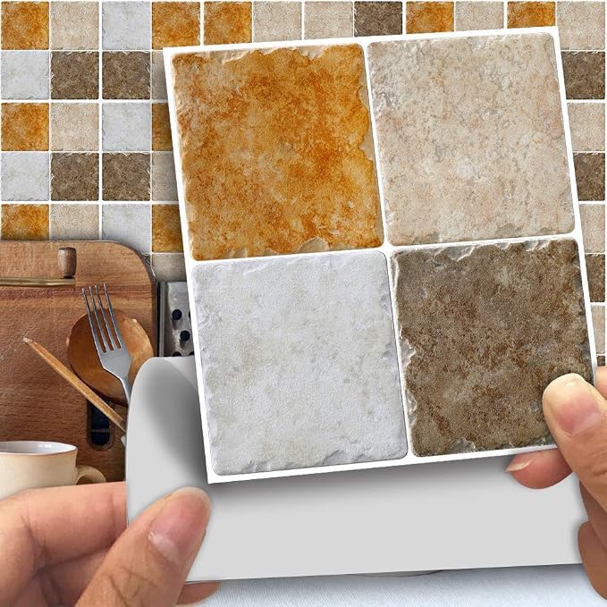 25 Pcs Self-Adhesive Tile Transfer for Home Decor, Peel and Stick Water-Proof Backsplash Wall Tile Sticker Decals for Kitchen Bathroom, 6x6inch - Image 9