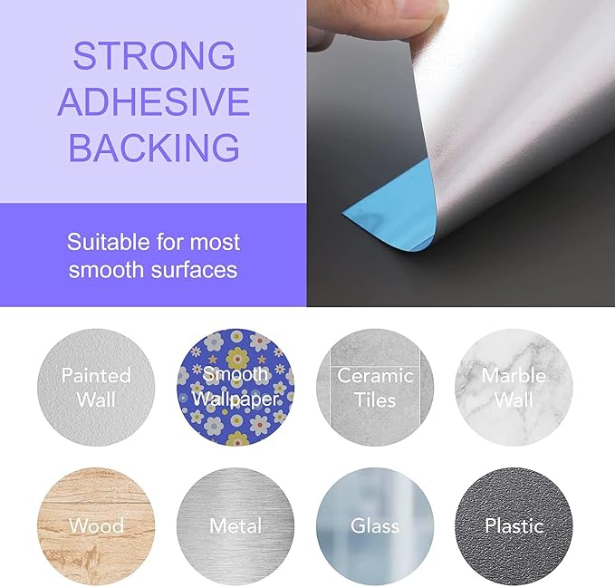 12PCS 8''x6'' Self Adhesive Acrylic Mirror Tiles Non Glass Mirror Paper - Image 2