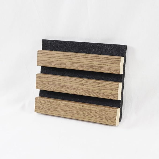 Wood Slat Acoustic Panels, 4.7"x5.9" 3D Wall Panels, Modern Fluted Sound Absorbing Wall Panels for Interior Wall Decor,Office,Home,Theater,Studio,Walnut Sample - Image 7