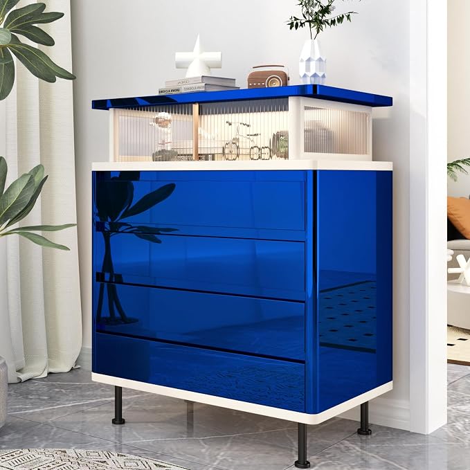 Blue Mirror Sticker for Walls Metallic Wallpaper Peel and Stick Flexible Wall Sticker Mirror Contact Paper Vinyl Wall Paper for Cabinets Drawers Countertops Table Appliance Refrigerators 15.75"x78" - Image 6