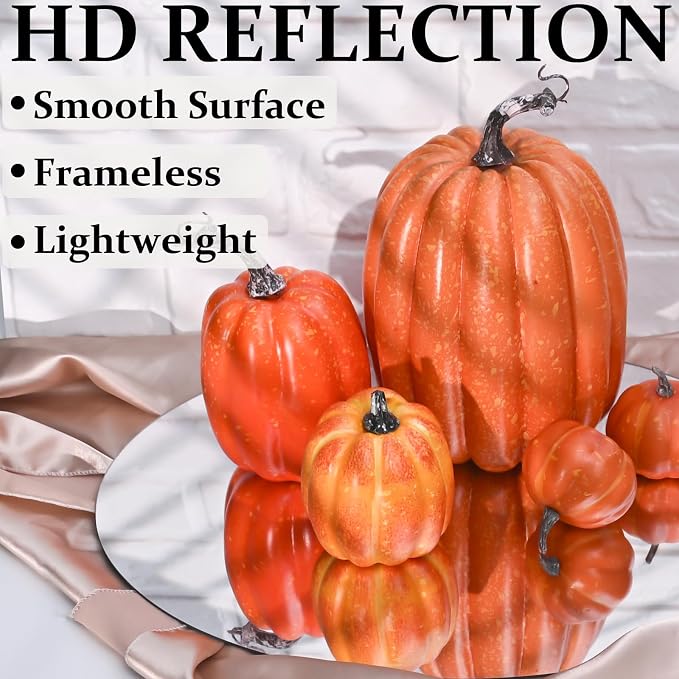 16.5 x 13 inch Frameless Oval Wall Mirror for Bathroom Sink - Image 3
