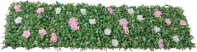 VEVOR Artificial Luxury‌ Flower Wall Backdrop, 2 PCS, Each Panel 2 x 8 ft, Gorgeous 3D Silk Floral Backdrop Pet Friendly, Easy Installation Flower Wall Panel for Wedding, Event, Party,Mixed Leaf - Image 9