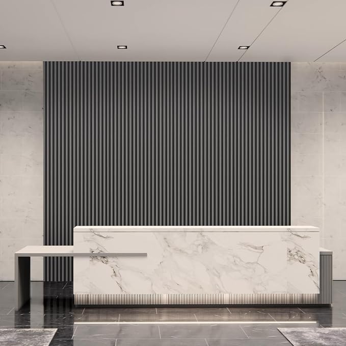 Art3d 96 x 6 Inch 3D Fluted Wood Textured Slat Wall Panels, 8-Pack, Grey | Natural Wood Texture, Weather Resistant, Durable, Easy to Install, Eco-Friendly, Elegant Design, for Living Room, Bedroom - Image 3
