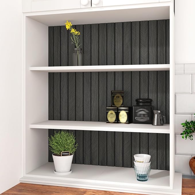 197"x23.6" 3D Wood Panels for Interior Wall Decor Peel and Stick Acoustic Wood Slat Wall Panel Self Adhesive Soundproof Wooden Slats Paneling Wallpaper for Bedroom Living Room Gym Backdrop - Image 8