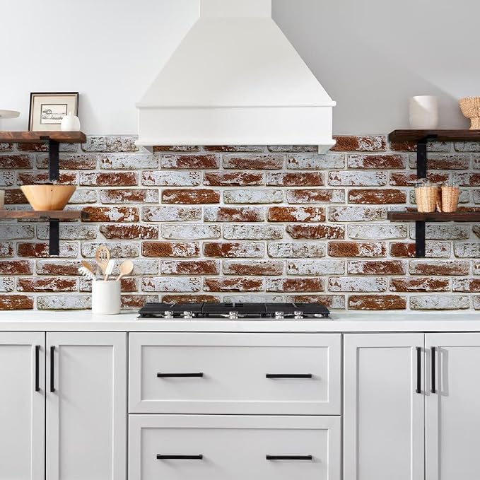 Commomy Faux Brick 3D Wall Panels Peel and Stick 12 pcs of 22.8" x 11.8" | Thin & UrltraLight PVC Printable Red Brick Wall Panels for Bedroom,Living Room,TV Background (Covers 22.48 sq.ft) - Image 8
