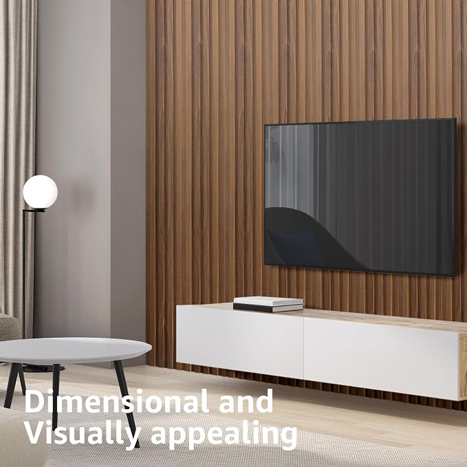 Art3d 96 x 6 Inch WPC 3D Wood Textured Slat Wall Panels, 8-Pack, Teak | Stylish Slat Design, Waterproof, Weather Resistant, Eco-Friendly, Long-Lasting, Easy to DIY, Ideal for Interior Wall, Bedroom - Image 3