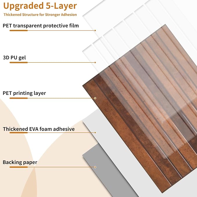 WOWSTAR 10-Sheet Thickened Peel and Stick Backsplash for Kitchen, Back Splashes Stick on Tile, Waterproof Wall Tiles, Terracotta - Image 4