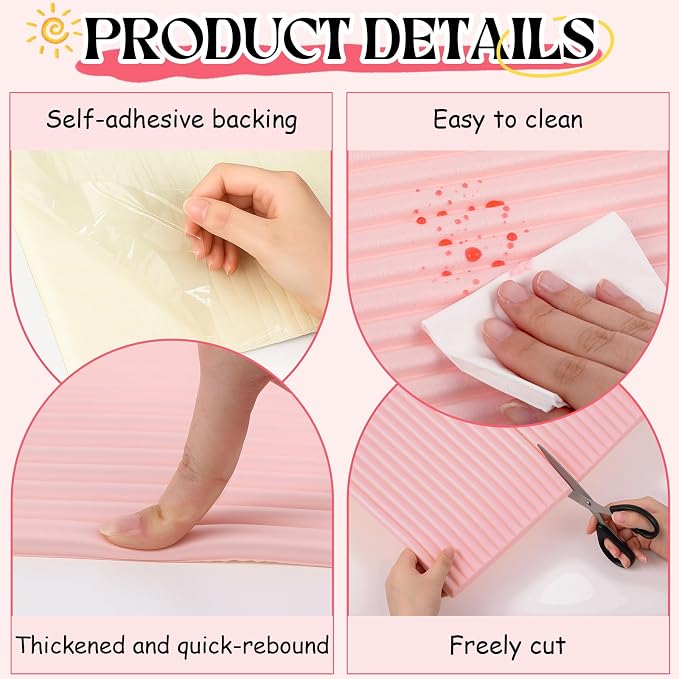 15.8 x 78.7 Inch Wall Padding for Kids, Pink, 1 Roll | Anti Collision Wall Padding Padded Wall Panels 3D DIY Headboard for Autism Playroom Nursery Bedroom Living Room Corner Guards - Image 3