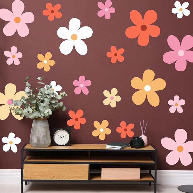 TaoBary 12 Sheet Large Daisy Wall Sticker Decal Flower Wall Decal Removable | Big Flower Wall Sticker, Colorful Floral Decal, Daisy Bedroom Room Decor, Removable Peel and Stick, Nursery Home Wall Decor - Image 7