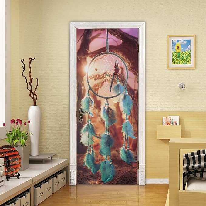 TUOKING Door Sticker,Peel and Stick Removable Vinyl Door Decals | Wallpaper Waterproof Self-Adhesive Mural for Home Decor,Wall Covers Poster,30.3" W x 78.7" L, Set of 2 Sheets - Image 6