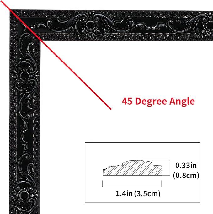 NeatiEase Flexible Molding Trim Wall Trim Self Adhesive, 16.4 Feet Peel and Stick Mirror Frame Border, Waterproof Bathroom Decor, Home Decor (Black) - Image 4
