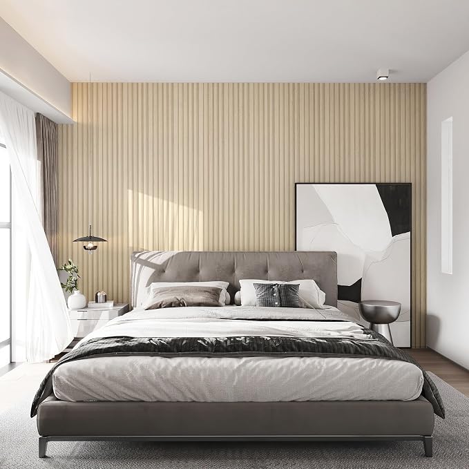 Art3d 96 x 6 Inch WPC 3D Wood Textured Slat Wall Panels, 8-Pack, Oak | Stylish Slat Design, Waterproof, Weather Resistant, Eco-Friendly, Long-Lasting, Easy to DIY, Ideal for Interior Wall, Bedroom - Image 7