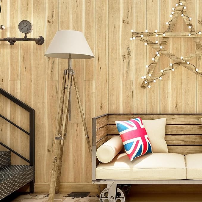 Yun-aeon Realistic Wood Peel and Stick Wallpaper 17.7"x300" Contact Paper Wood Grain Self-Adhesive Film Waterproof & Removable Wallpaper Decorative Vinyl for Kitchen Countertops Cabinets - Image 2